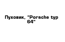 Пуховик, “Porsche typ 64“